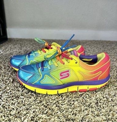 Sketchers Shape Ups SRR Women's Size 7.5 Multi-Color Rainbow Shoes Sneakers