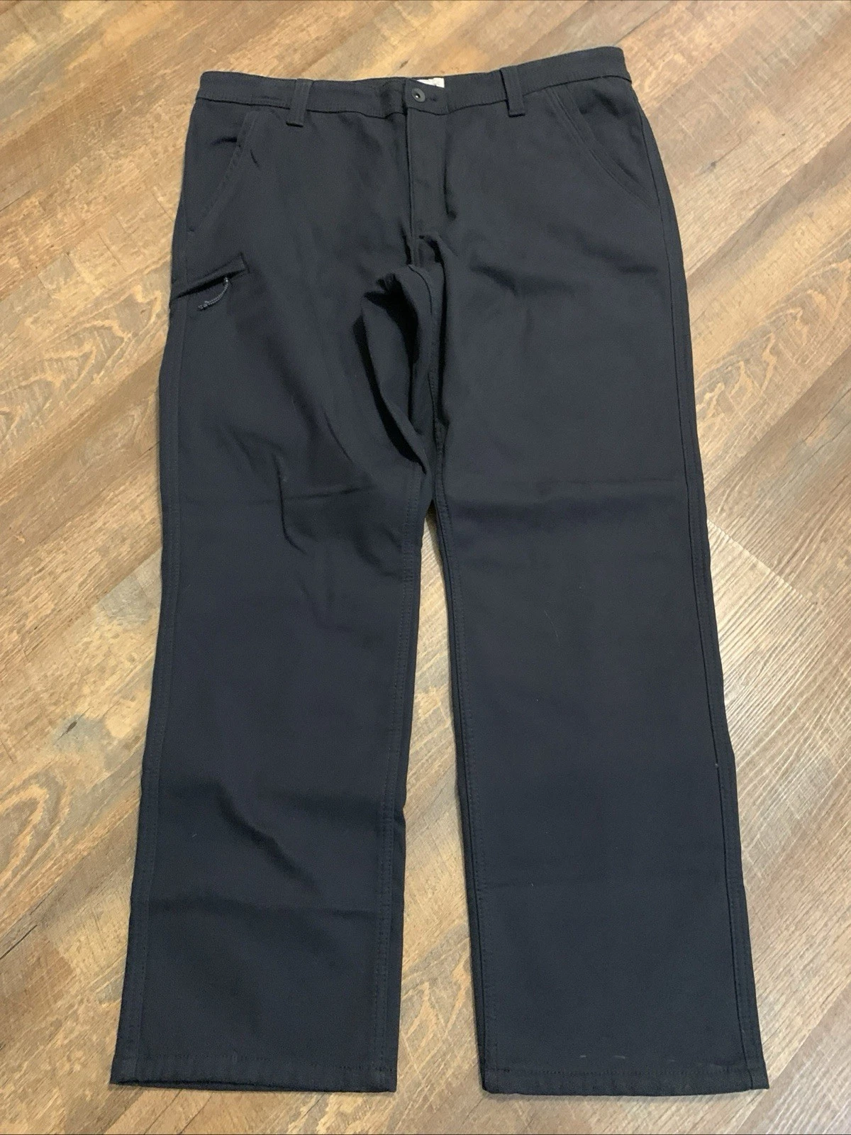 NWOT Weatherproof Vintage Stretch Canvas Fleece Lined 40x32 Pant Black Utility