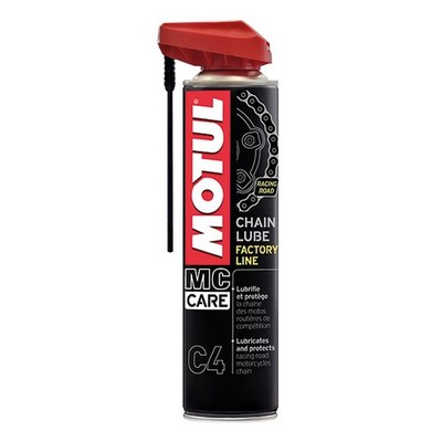 New Motul C4 Chain Grease Spray Motorcycle Road White Factory Racing 400ml