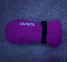 Dunkin Purple/Black Solid Adult Mitten Gloves with Adjustable Wrist Strap