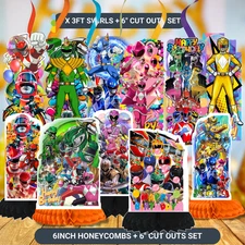 POWER RANGER TABLEWARE plate cup birthday party supplies decoration idea theme