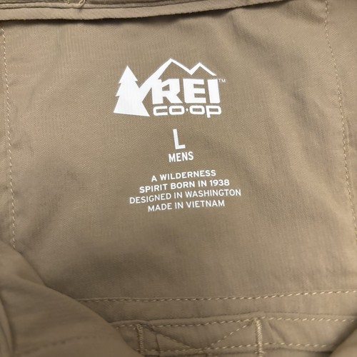 Camisa cooperativa REI para hombre GRANDE Sahara nailon manga larga enrollable ventilada caqui tostado - Imagen 5 de 9