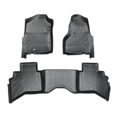 Car Floor Mats Liner Black For Dodge Ram 1500 Quad Cab 2002-2008 TPE 3D Molded
