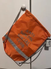 New Anti Social Social Club 6th Period Orange Drawstring Backpack ASSC Bag DS