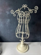 Metal Wire Mannequin Dress Jewelry Stand 17" Tall