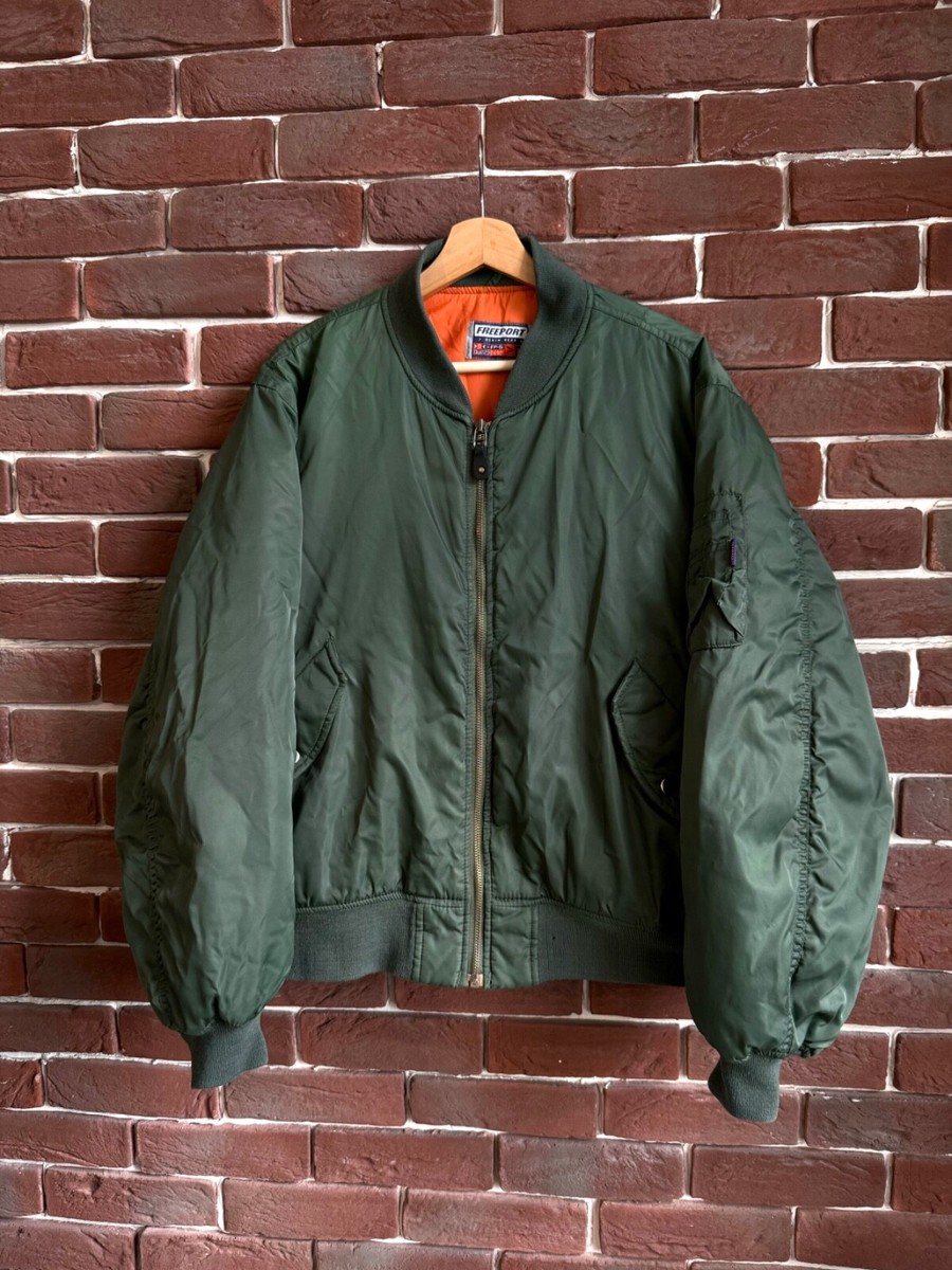 Ma1 Flyer Green Vintage Nylon Bomber Jacket Boxy Fit Rare Green M