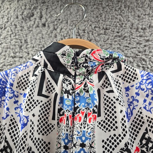 Sheike Womens Blouse Top Size 6 Black White Blue Red Sleeveless High Neck - Picture 10 of 13