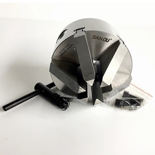 Mini Lathe Chuck 6 Jaw K13-100 Self-Centering Scroll 100mm Durable Supplies - Picture 7 of 21
