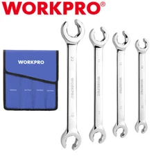 WORKPRO 4-Piece Flare Nut Wrench Set Metric 10x12mm 13x15mm 14x17mm 19x22mm Sets