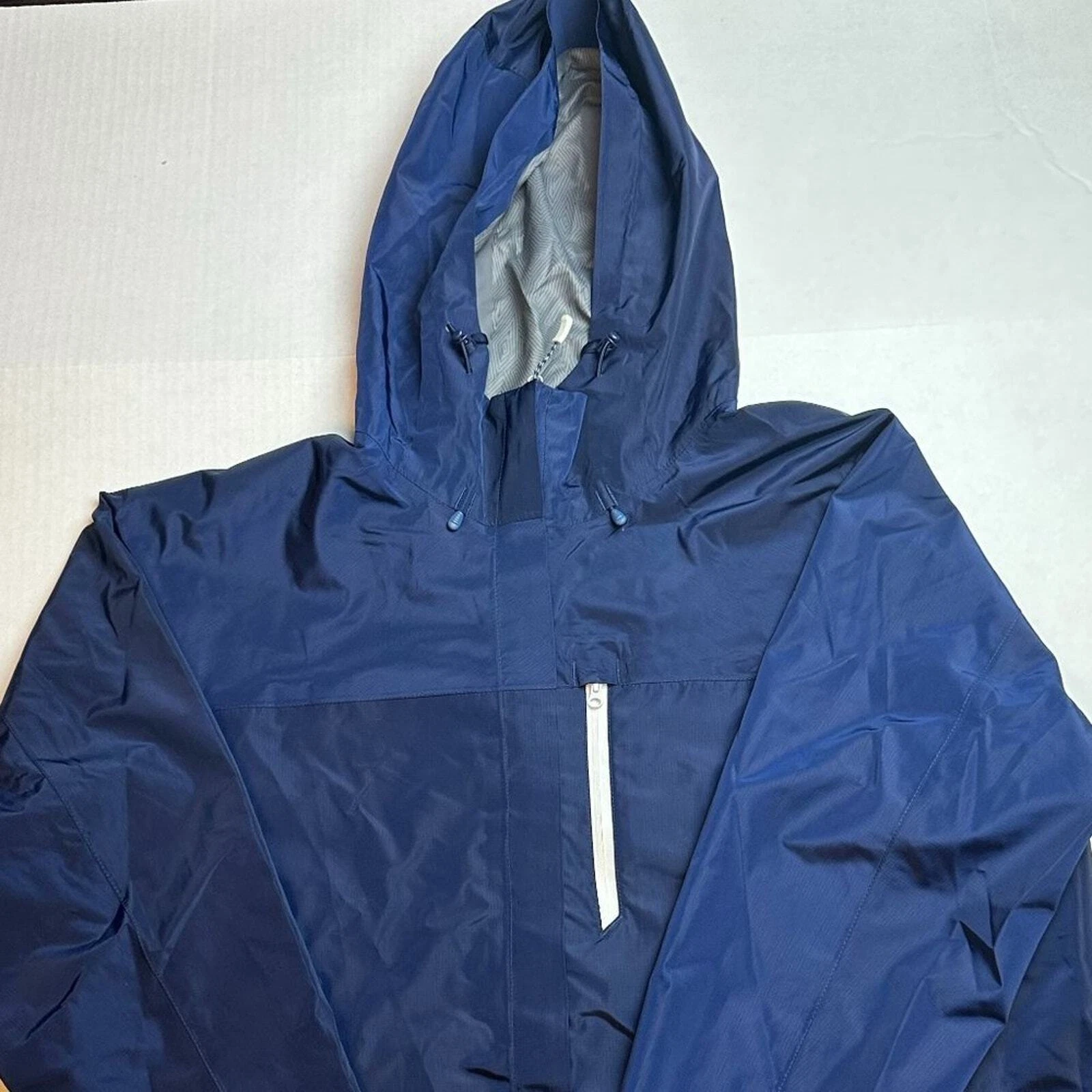 Lands' End Men's Rain Coat Blue Size L Polyester