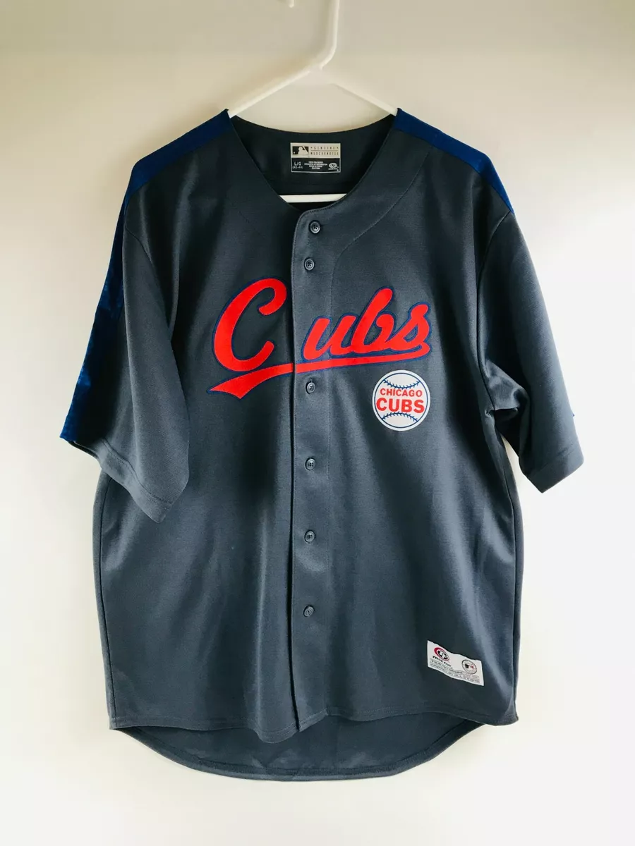 Genuine Merchandise MLB Chicago Club Jersey, Men's Size L, Gray Blue Button  Up