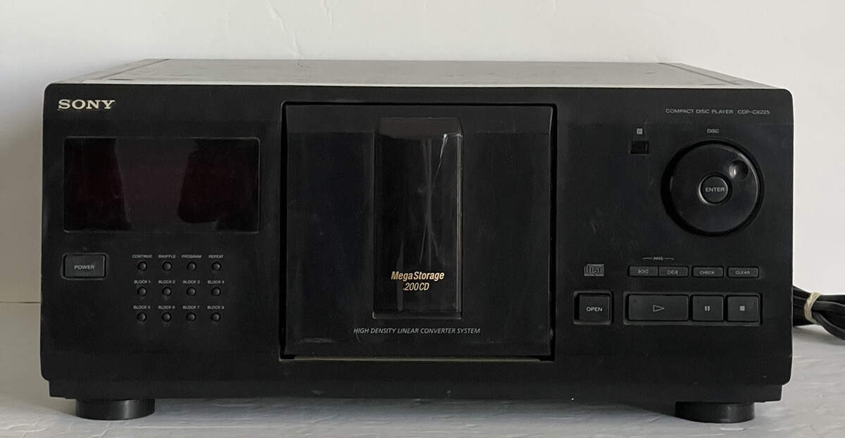 SONY Mega Storage 200CD ＣＤプレーヤCDP-CX200F Sony MegaStorage MULTI 200-Disc CD Player Changer CDP-CX225