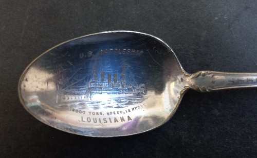 1908 United States Fleet Visit to Australia 6 silver plated Souvenir Spoons - Picture 2 of 11