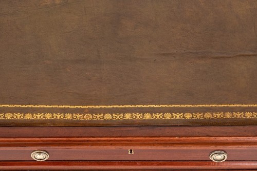 Scrivania Vittoriana Partners tavolo scrittoio in mogano 1860 - Foto 6 di 6