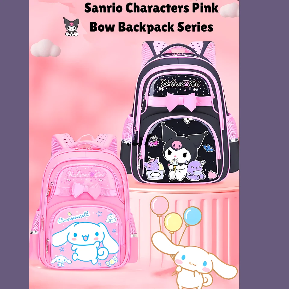 Mochila Kuromi Niñas Elegante Brillante Multifacética Hello Kitty Premium Bolso Escolar Foto 2 de 4