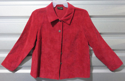 David Paul Red Patterned Blazer Jacket Size M (C1A1)
