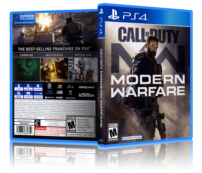 Call Of Duty: Modern Warfare - Replacement PS4 Cover and