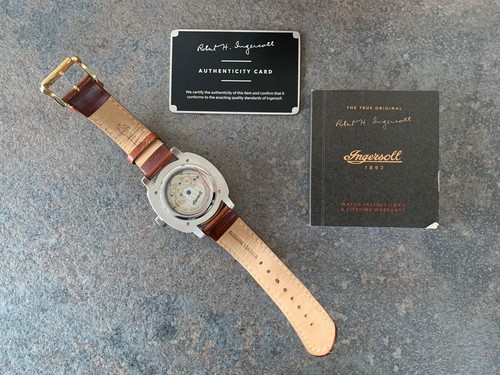Herren Ingersoll Automatik Uhr The Director 46mm Edelstahl Leder I08103 - Bild 5 von 12