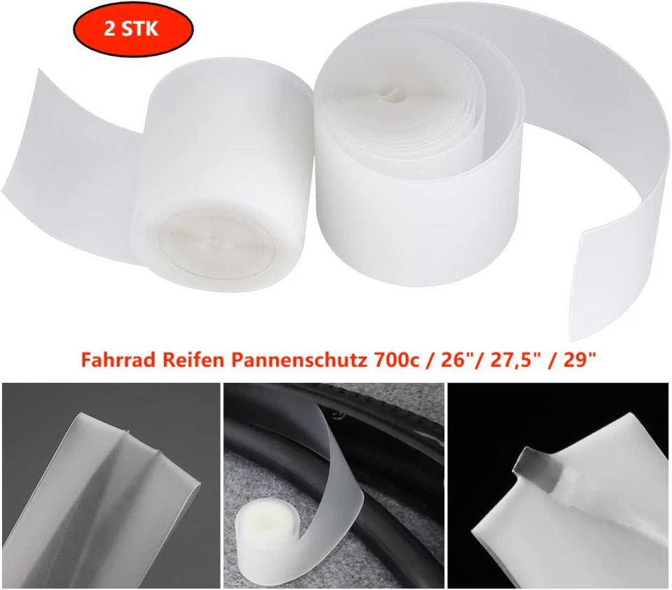 2x Set Pannenschutzeinlage Pannenschutzband Pannenschutz Band Für Fahrradreifen - Bild 3 von 4