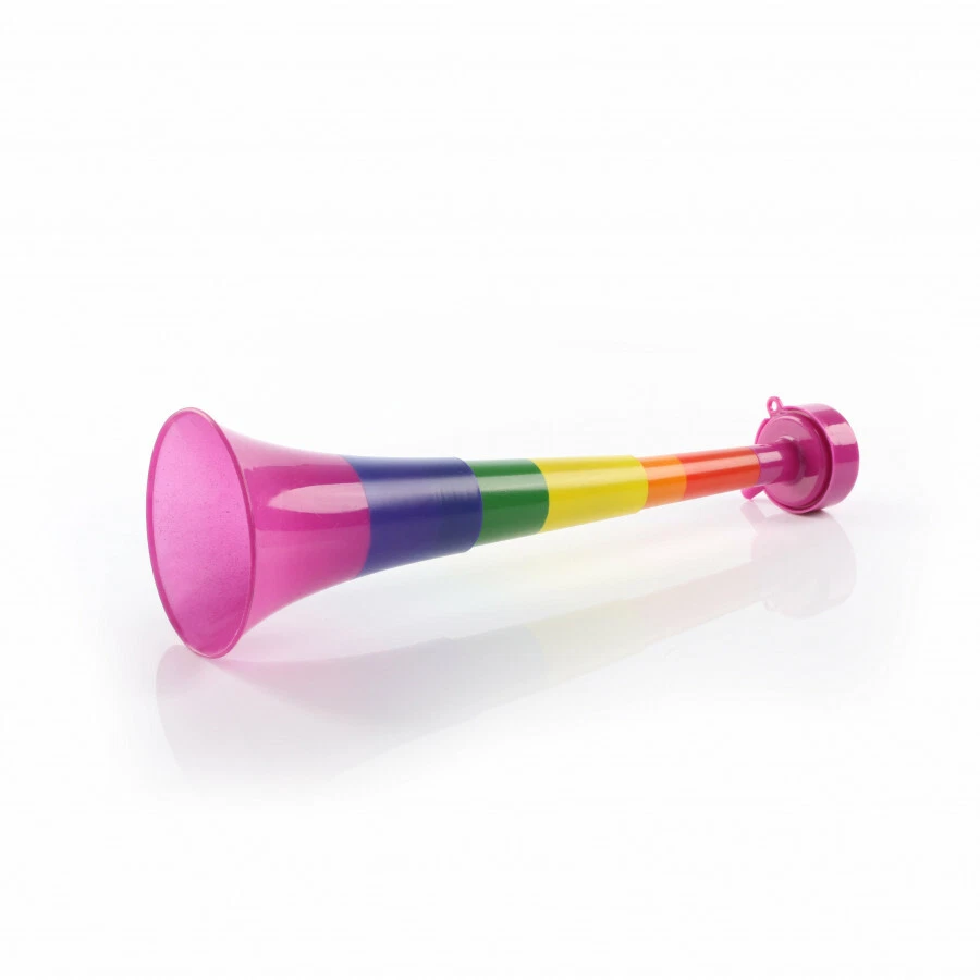 Pride Rainbow 27cm Vuvuzela - Horn Festival Party Rave Noise Air Trumpet  Blow | eBay