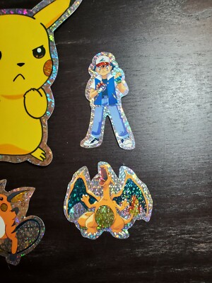 Vintage RARE Original Pokemon Holographic Stickers from 1990's