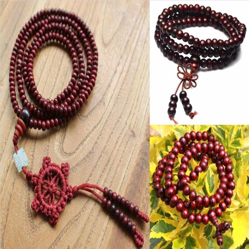 Tibetan Sandalwood beads Buddha Mala Buddhist bracelet necklace Unique ...