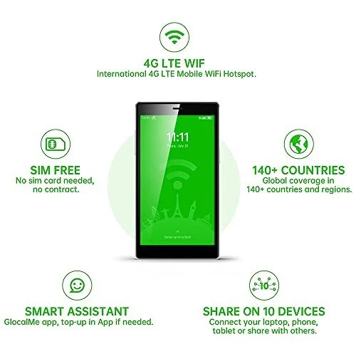 GlocalMe 4G LTE Portable WI-Fi HOTSPOT - Works Worldwide Without SIM - Image 2 of 4