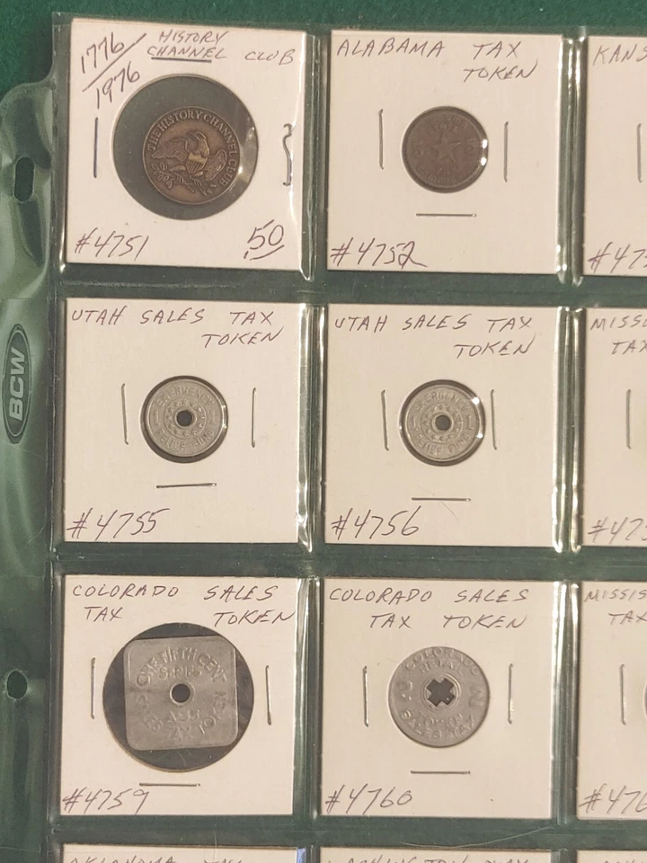 罕见老式批量 (38) 美国销售税代币  — 第 4/4 张图片