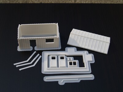 HO Scale Western Train Station / Old West Station, white plastic kit