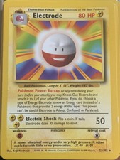 POKEMON Card BASE Set ELECTRODE #21/102 Black Star Rare - Non-Holo MINT!