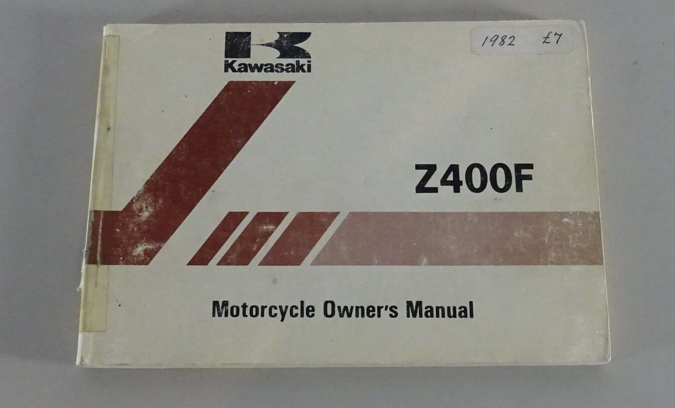 Operating Instructions/Manual Kawasaki Z 400-F Type A1 By 1982