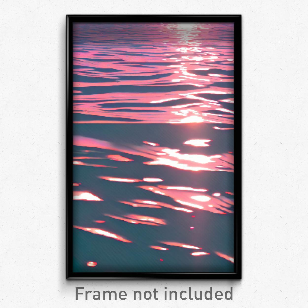 Pixel Art Poster - Polished Shoals (8 Bit Psychedelic Trippy Video Game Print)