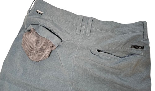 Billabong Men's Gray Blue Blocked Stripe Shorts Sz 30 - Picture 5 of 5