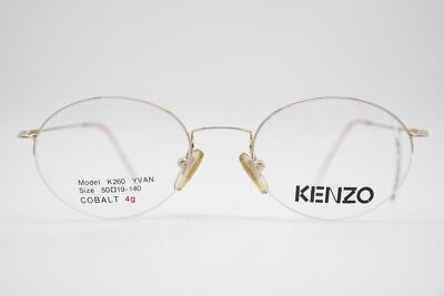 Vintage Brille Kenzo YVAN K 260 Gold Mehrfarbig Halbrand Brillengestell