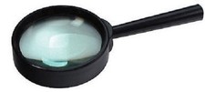 10X Power Handheld Magnifying Magnifier Glass 2" Lens 4 1/" Long