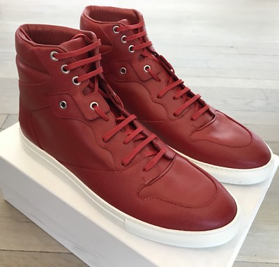 red leather high tops