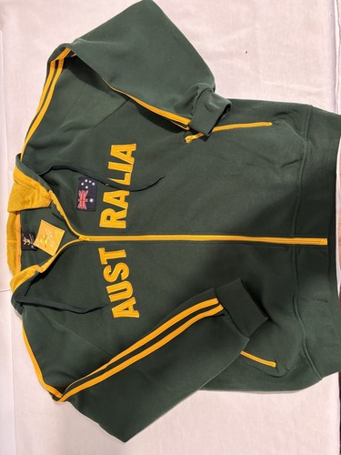 Vtg 1980’s Mr Kangaroo Fleece Men Track Top Green Hooded Zip Jacket Sz L NWT - Picture 9 of 19