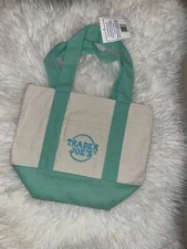 Trader Joe's Limited Edition 2025 Mini Canvas Tote Bag Pastel Green NWT