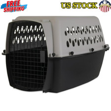 Sturdy Pet Kennel Carrier 15-25 lb Pets Grey Airline Approved Easy Assembly New