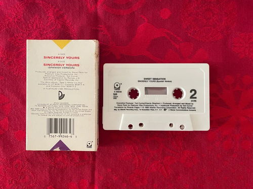 1980s Vintage Sweet Sensation Cassette Single Sincerely Yours 1988 ATCO - Picture 2 of 2