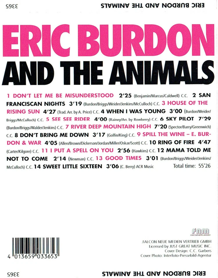 (CD) Eric Burdon & The Animals - Sky Pilot, San Francisco Nights, Ring Of Fire - Bild 2 von 2