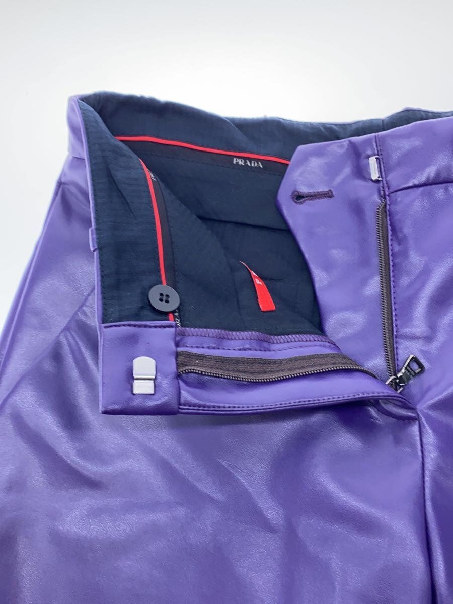 Used PRADA 22H389 Unisex Eco Leather Shorts in Purple, Size 38 | eBay