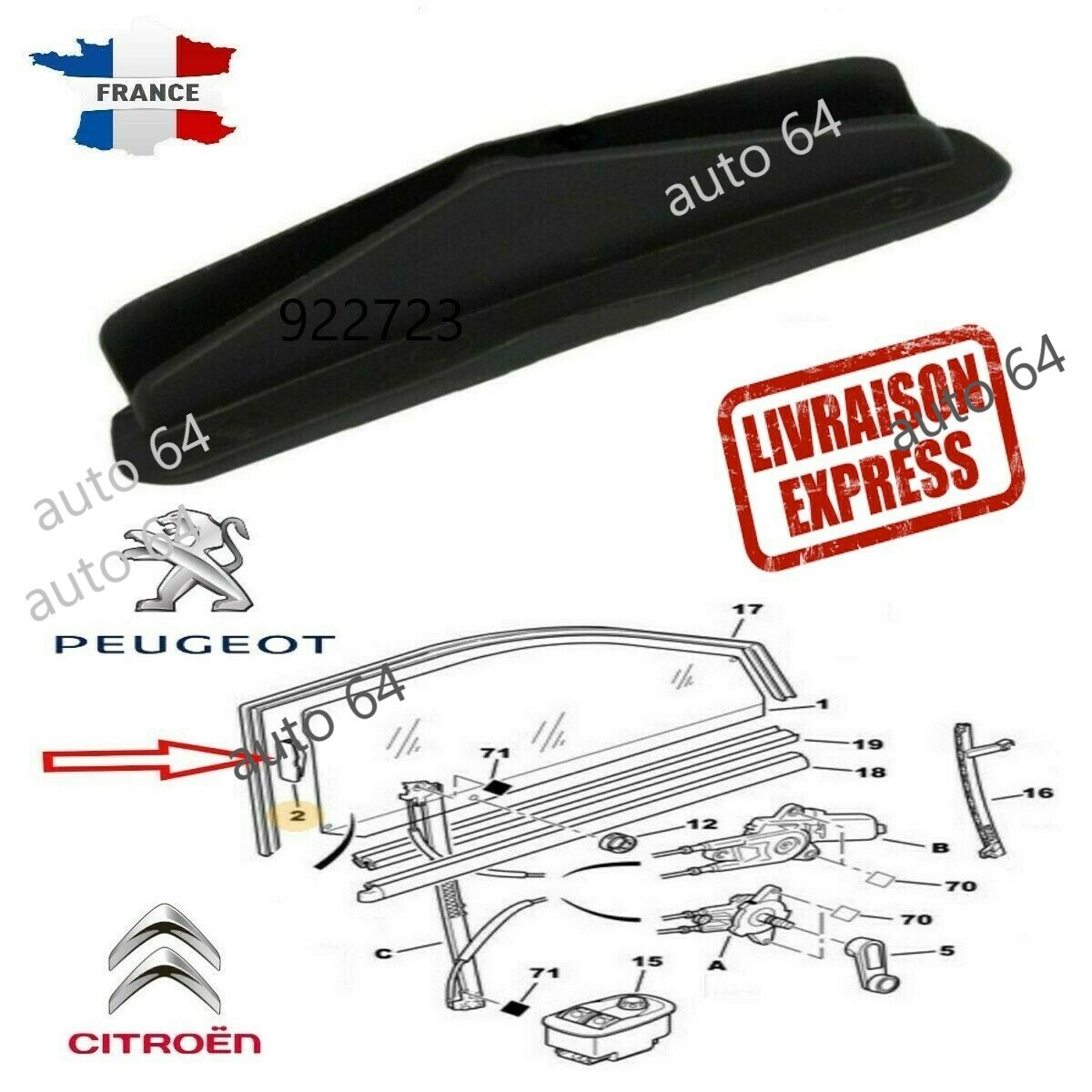 Bas De Caisse Berlingo 10x Clips De Baguette Moulure Laterale Pour Certains Véhicules Mercedes-Benz | EBay Cle Berlingo - Foto 12