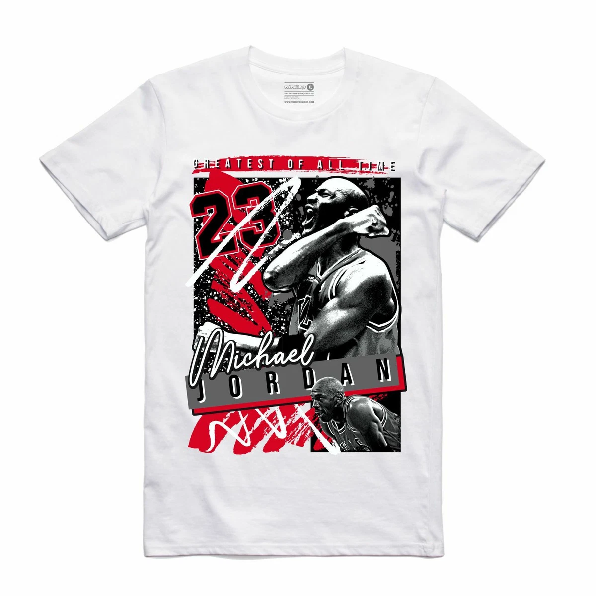 BRAND NEW Streetwear on Demand MICHAEL JORDAN GOAT WHITE Tee Shirt SMALL 3XLARGE