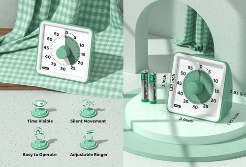 Timer visivo per bambini 60 minuti - conto alla rovescia silenzioso per classe - Foto 4 di 4