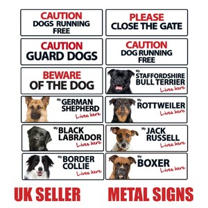 dog warning signs for fences