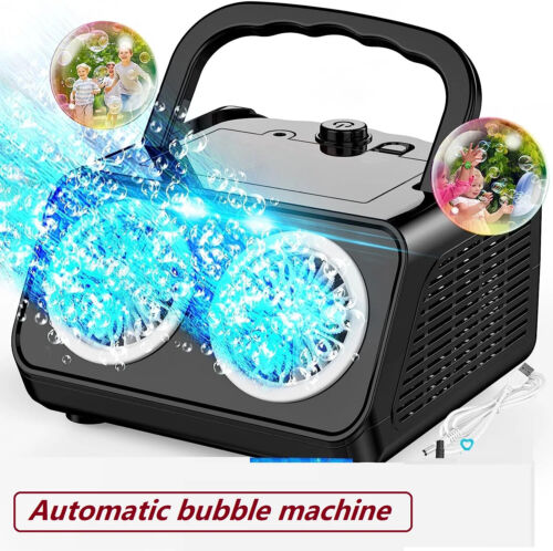 Automatic Bubble Machine Upgrade Bubble Blower with 2 Fans,50000+ Bubbles - Picture 7 of 8