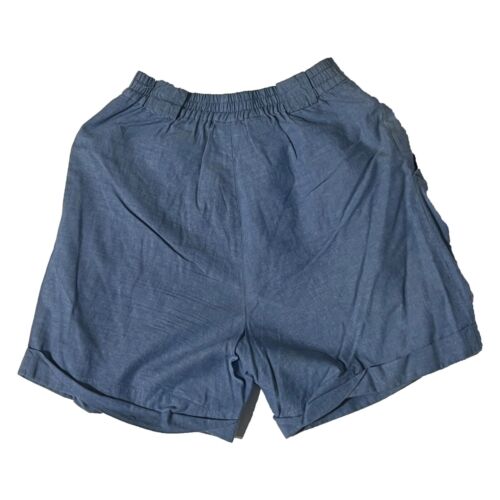 Vintage Rafaella Petites Women Blue Zip Up Chino Shorts Size 8 - Picture 2 of 7