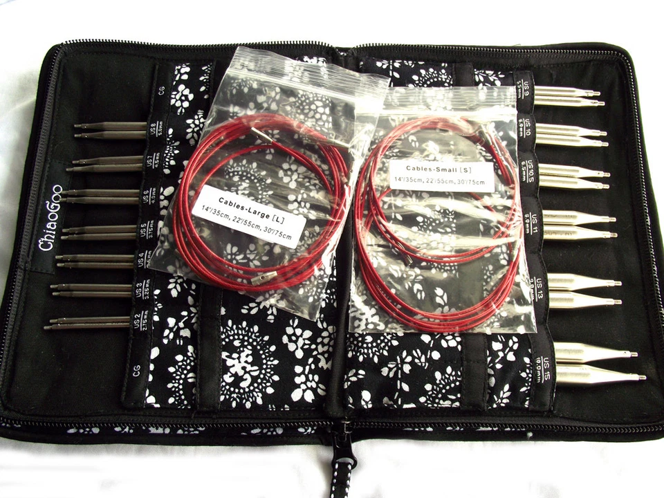 ChiaoGoo TWIST 5" Red Lace Complete (US 2 - US 15) IC Strickset MPN 7500-C