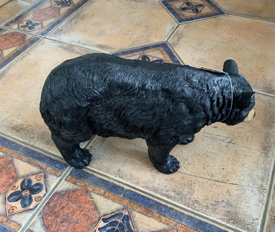 North American Black Bear Walking Statue 6" Wx15 Dx9 H Garden Room Decoration - Image 4 of 4